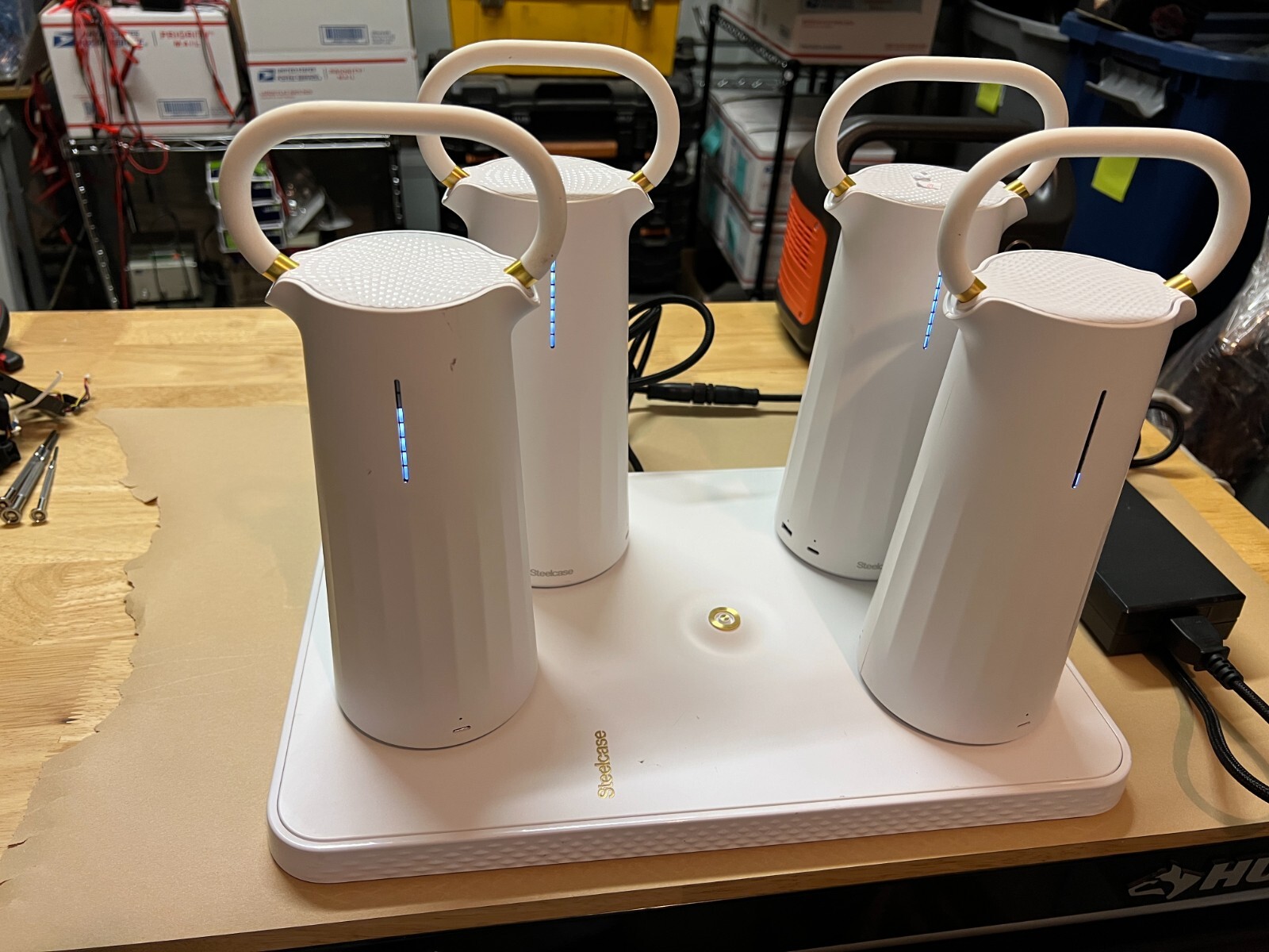 SteelCase Anker Flex Collection Flex Mobile Power Base and 4 Units