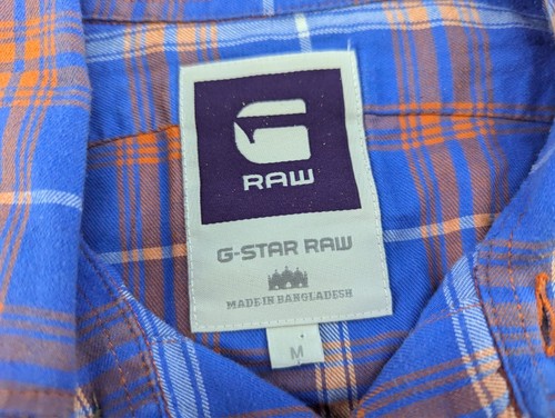Camisa a Cuadros Para Hombres G STAR RAW ATHAN RANDOLPH Manga Larga Azul Talla Mediana - Imagen 2 de 11