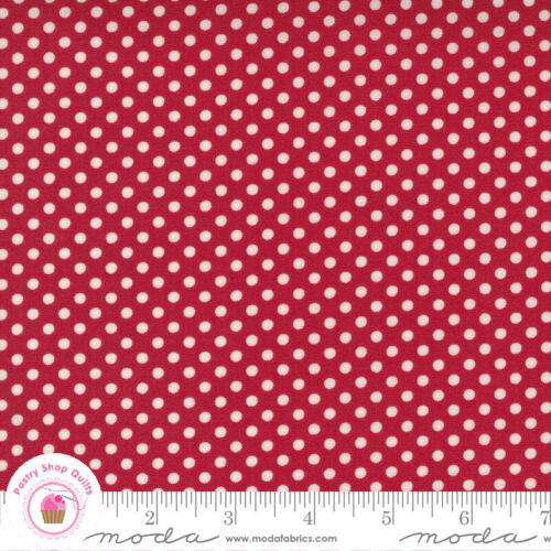 Moda 30's PLAYTIME 33637 18 Red Polka Dots Quilt Fabric 30s Reproduction