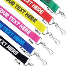 Custom Printed Lanyards - Customized with Your Logo - Pk of 50, 100 or 200