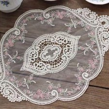 1x Europäische Retro Spitze Bestickt Tischdecke Platzdeckchen Netz Deko Coasters
