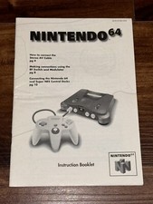 System Booklet NUS-S-HB-USA N64 Nintendo 64 Instruction Manual Only