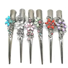 Set of 6 Metal Alligator Sectioning Clips for Women and girl- Pretty Strong 