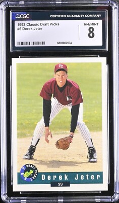 1992 Classic Draft Picks Complete Set with #6 Derek Jeter Rookie CGC NM/MINT 8