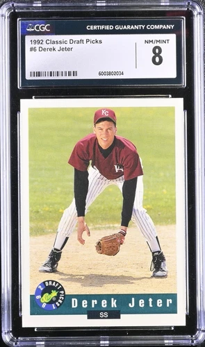 1992 Classic Draft Picks #6 Derek Jeter Yankees RC Rookie HOF CGC NM/MINT 8