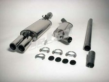 For VW Golf MK2 16v Jetex 2.5" Non Res Half Exhaust System with Twin 80mm Tai...