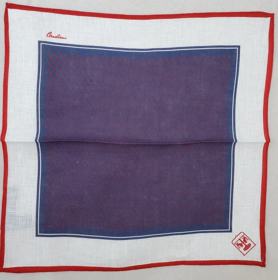 6 Corneliani Men 100% Linen and Silk Pocket Square Handkerchief Gift for Him NWT - Image 3 of 4