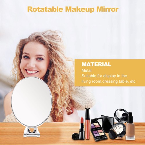Beauty Handheld Mirror Two-sided Makeup Double Miss with Magnification - Picture 11 of 12