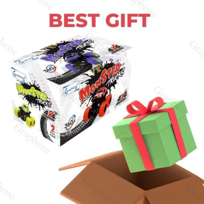 GRAPHENE Exciting Pack of 2 Monster Trucks for Boys 2-7 Years Old