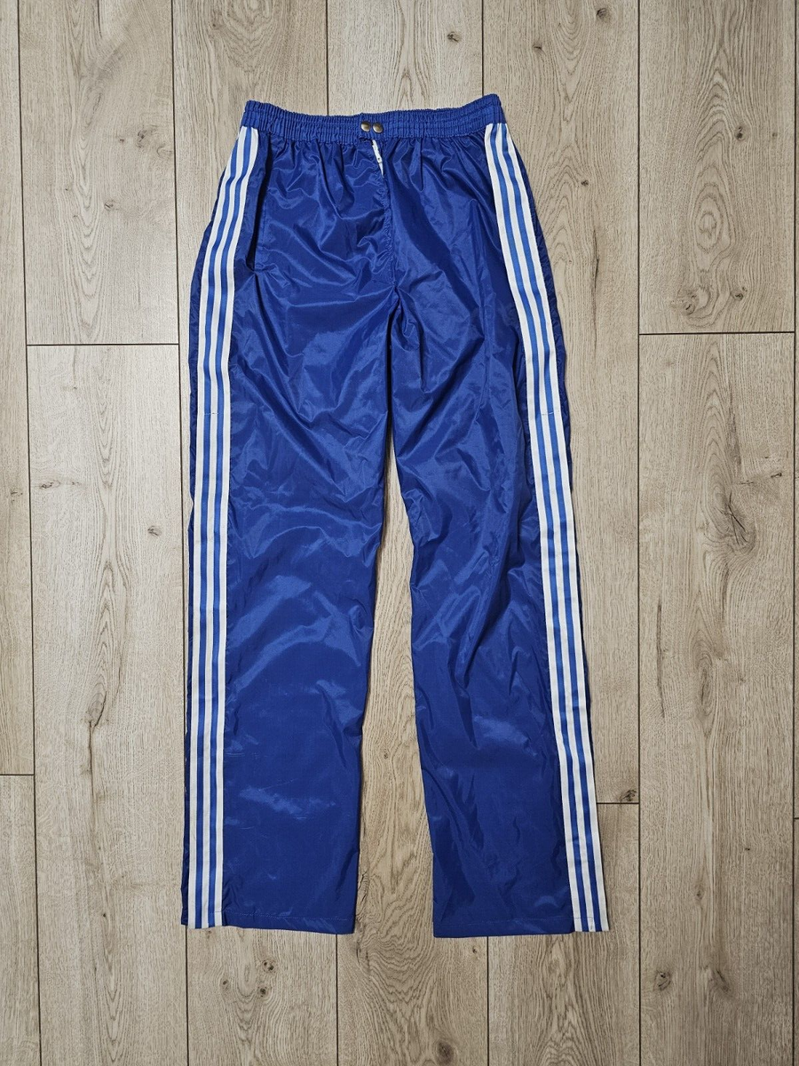 ADIDAS VENTEX VINTAGE PANTS 80s BLUE NYLON TRAINING PANTS SOCCER
