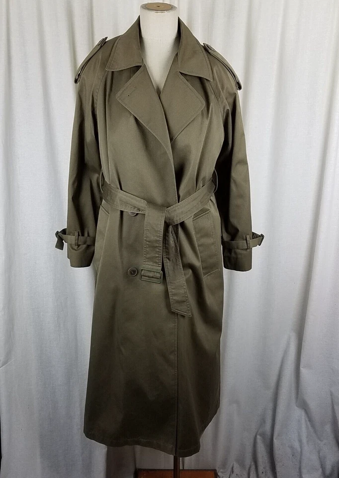 Trench coat feminino Worthington capa top peito duplo isolado com cinto espião 10