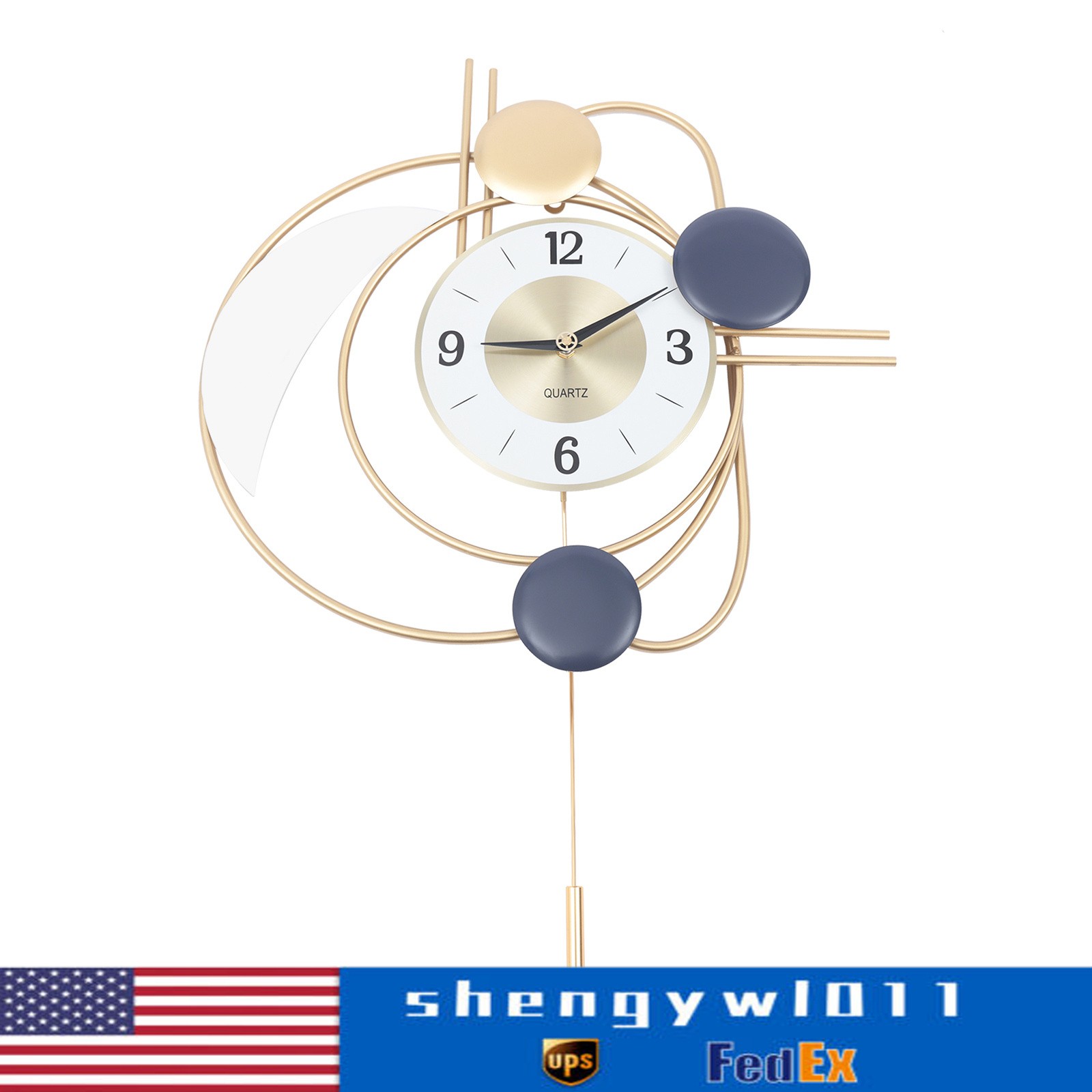 Inspired Modern Wall Clock Nordic Metal Hanging Clocks 3D Mute Design Art Decor