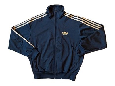 ADIDAS FIREBIRD TT OG Tracktop Jacke Schwarz Gold Retro Vintage Sz. L