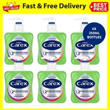Carex Complete Original Hand Wash Aloe Vera Pump Soap Liquid Gel Pack 6x250ml UK 7.19 per litre