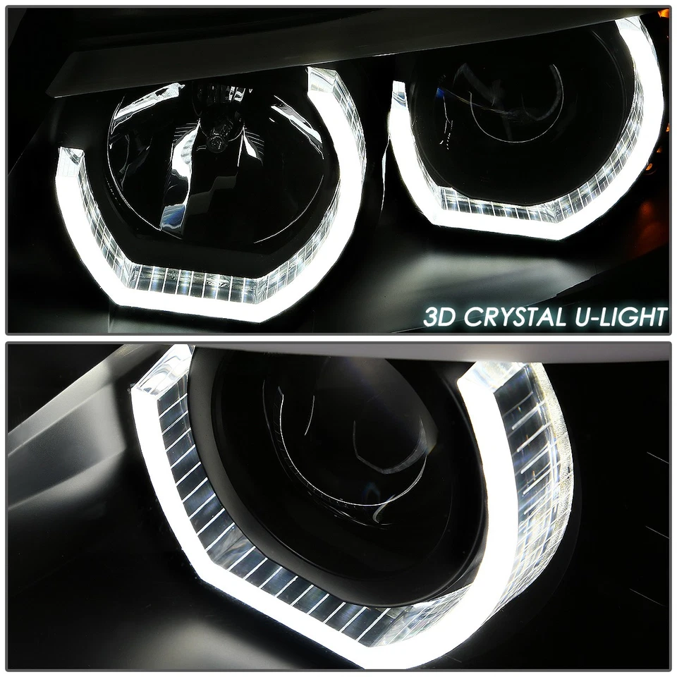 PARA 96-03 BMW E39 SERIE 5 3D LED U-HALO PROYECTOR FAROS + JUEGO DE HERRAMIENTAS NEGRO Foto 3 de 4