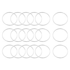 MECCANIXITY Round Earring Beading Hoop Rings, Open Bezel 35mm/1.38", Silver