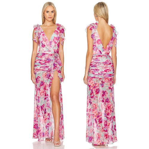 Lovers and Friends Jade Gown Ruffle Fairy Cottage Whimsical Floral Party Hoco S