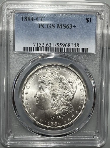 1884-CC $1 MORGAN DOLLAR - PCGS MS-63+  CARSON CITY!