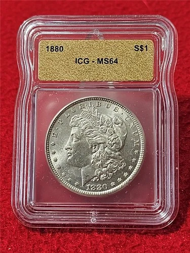 1880  MORGAN SILVER DOLLAR  ICG  MS 64                                   #T1644