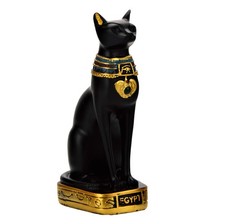 NileCart Egyptian Bastet Cat Goddess Statue made in Egypt  5.4 inches Tall 
