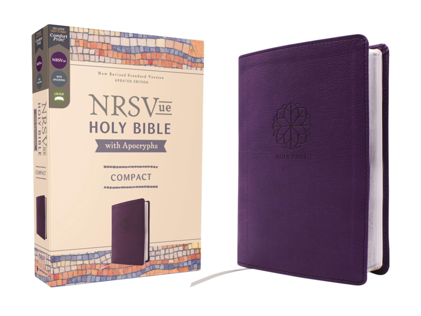 NRSVue, Holy Bible with Apocrypha, Compact, Leathersoft, Purple, Comfort Print: New Revised Standard Version Updated Edition, With Apocrypha, Purple, Leathersoft, Comfort Print - Image 4