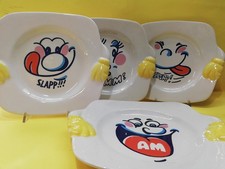 GIGLIO LA CASTELLANA 4 PIATTI MATTI PIATTONE MATTO TAZZE PAZZE VINTAGE PIATTO 