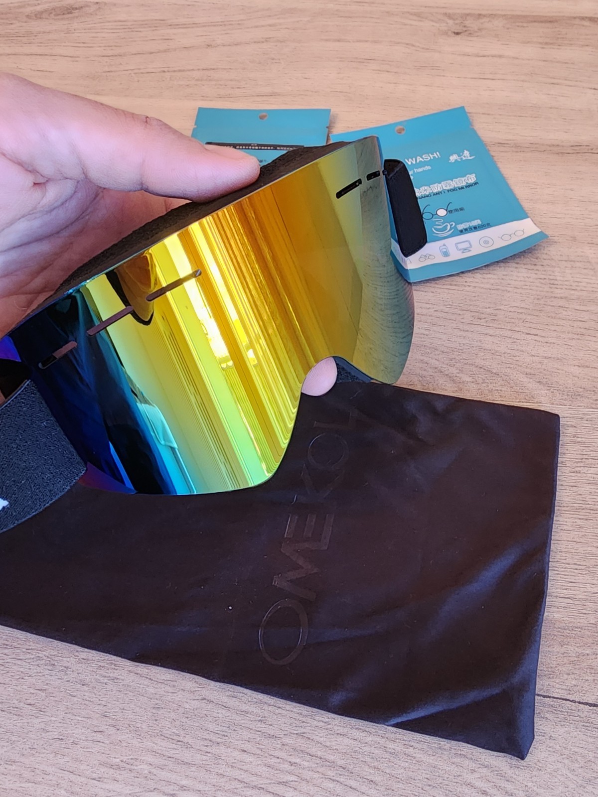 Masque sport UV400 pour cyclisme et ski grand confort avec écran miroir