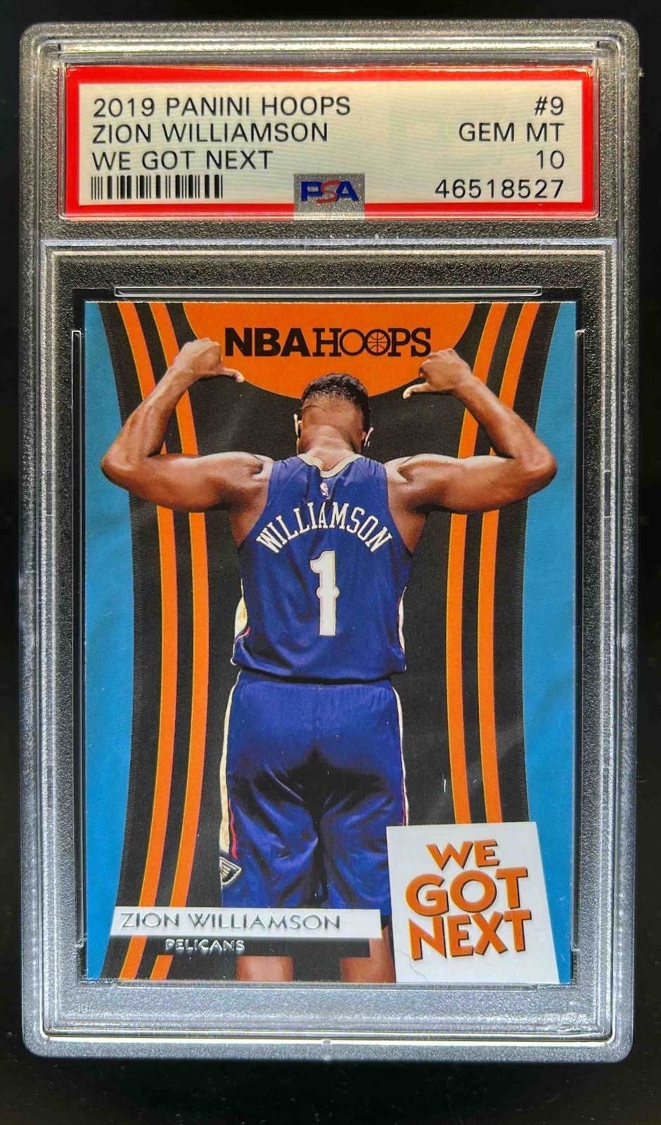2019-20 Hoops Zion Williamson We Got Next Rookie RC #9 Pelicans PSA 10