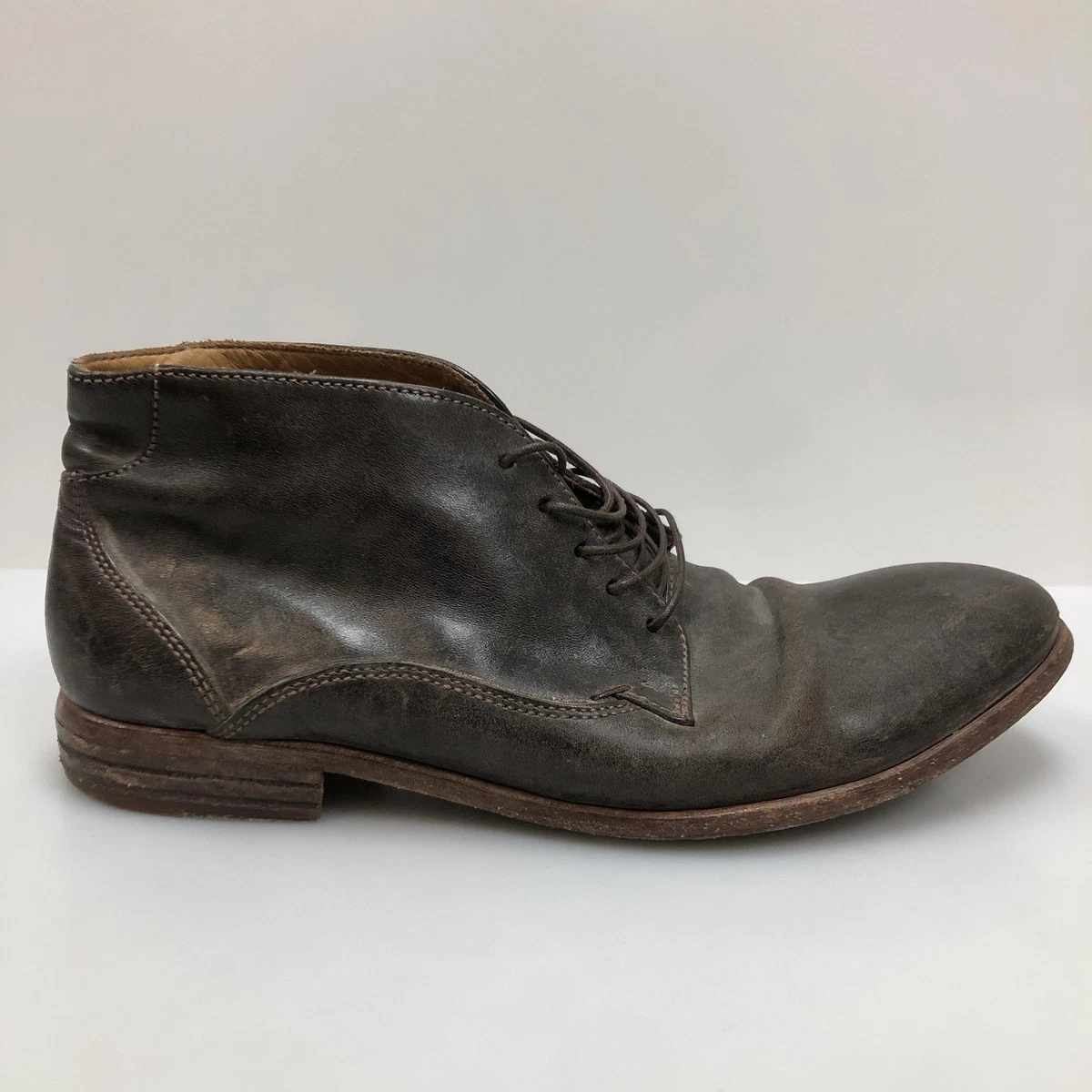 MOMA| Men’s Leather Low Boots Back Zip EU 43/ US 10 Made in Italy Gray Layla Side Zip Boot - Black – aetrex main image 2