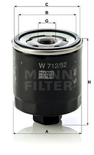 MANN-FILTER W712/52 Ölfilter für AUDI SEAT SKODA VW