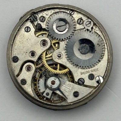 Borgel Trench Watch Movement Sub Seconds Swiss Manual Wind Vintage Parts 26.4mm