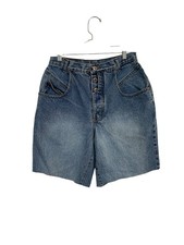 VTG 90s Gitano Denim Cut Off Shorts Sz 12 28W Mom Jeans High Waist Button Fly