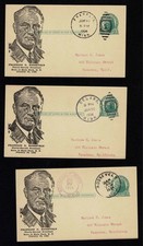 FDR 1934 birthday canceled Franklin, Delano & Roosevelt, Minnesota