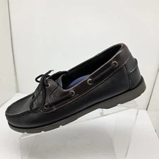 Sperry Top-Sider Men's Leeward 2-Eye Black Brown Boat Shoes Size 10.5 M