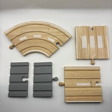 Wooden Train Track Road Bundle &ndash; Curve, Junction, Straight & Ramps