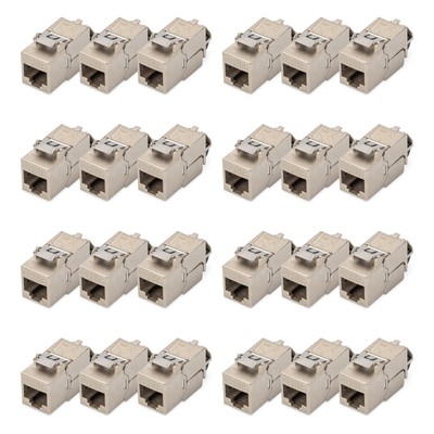 DIGITUS Keystone module cat. 6A shielded - 24 pieces - RJ45 - multi-design - 500