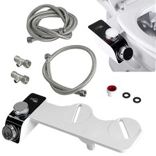 Ultra Slim Bidet Toilet Seat Attachment Dual Nozzle Self Cleaning Water Sprayer