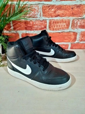Damen Nike Ebernon Mid Schwarz Weiß Schnürschuhe Turnschuhe UK 5 US 7,5