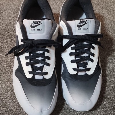 Nike Air Max 1 Black White Gray Low Top Men's Athletic Running Shoes