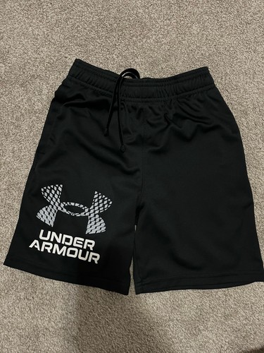 Lot of 4 Under Armour Youth Medium Athletic Shorts Kids YMD Black Navy Gray Red - Picture 8 of 13