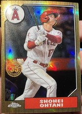 2022 Topps Chrome Platinum Red Shohei Ohtani Gold Refractor 35th Anniv. Angels