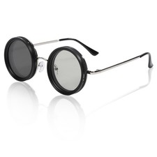 Adjustable Tint Sunglasses Polarized Lenses Round Frame for Men 1