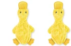 2 Pack Crinkle Duck Dog Toy – No Stuffing, Squeaky Plush for All Sizes