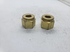 SWAGELOK B402-1 BRASS NUT 1/4", LOT OF 2, NNB