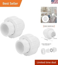 Heavy-Duty 1.25 Inch PVC Union Coupling Set - Easy Install, Dual Socket Design