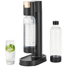 Sparkling Water Maker Soda Maker Carbonator Machine 2 PET Bottle Black