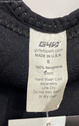 Girls4Sports Girls Black Sun-Protection Shelf Bra One-Piece Swimsuit Size Small - Picture 4 of 5