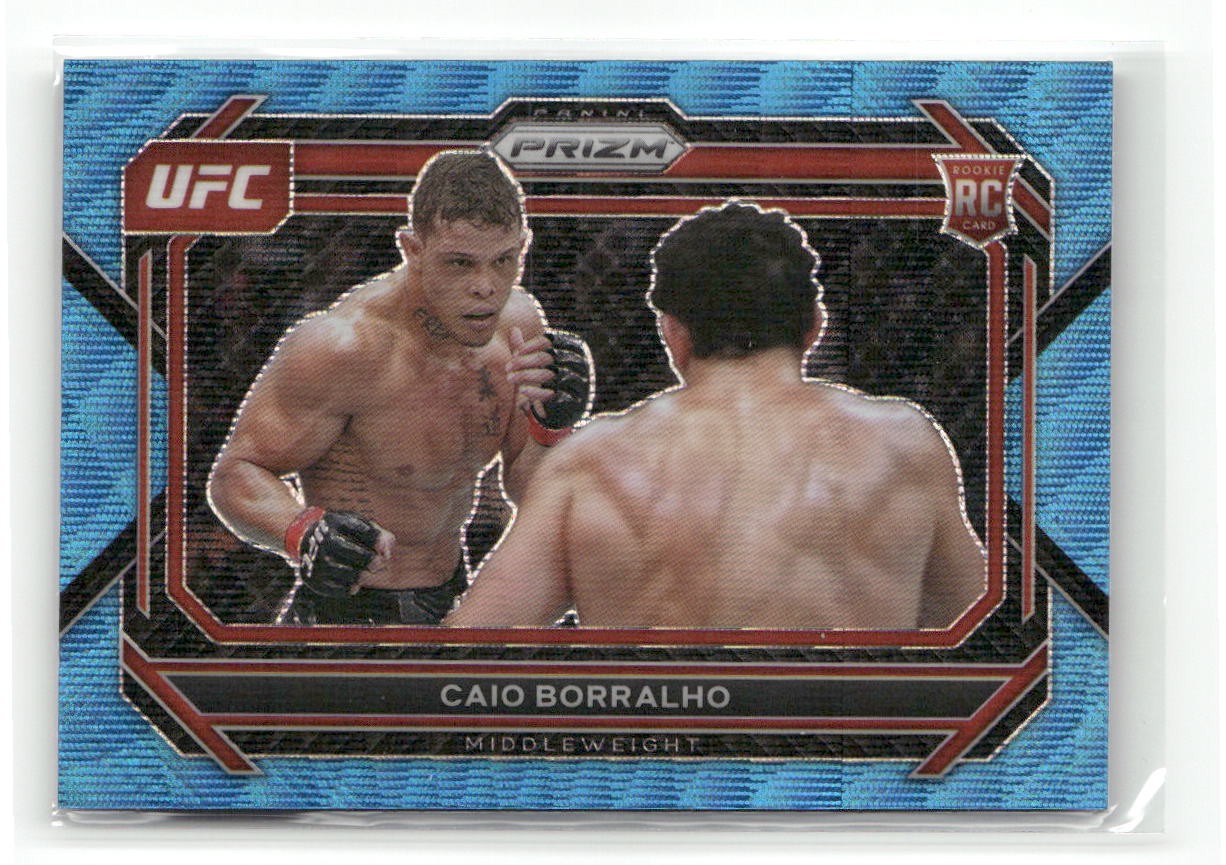 2023 Panini Prizm UFC #68 Caio Borralho Blue Wave Prizms