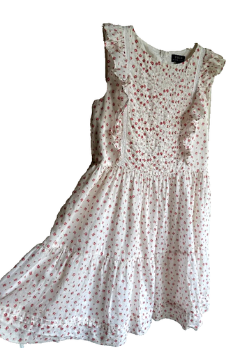 Polo Ralph Lauren Girls Fit & Flare White W/Red roses Dress Size 16 Worn twice - Picture 8 of 9