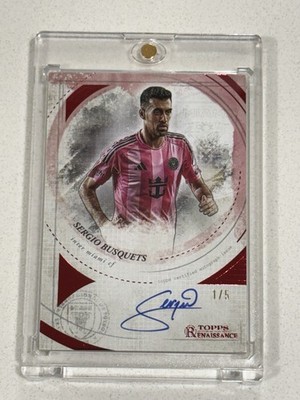 2025 Topps Chrome MLS Sergio Busquets Renaissance On-Card Auto Red 1/5 